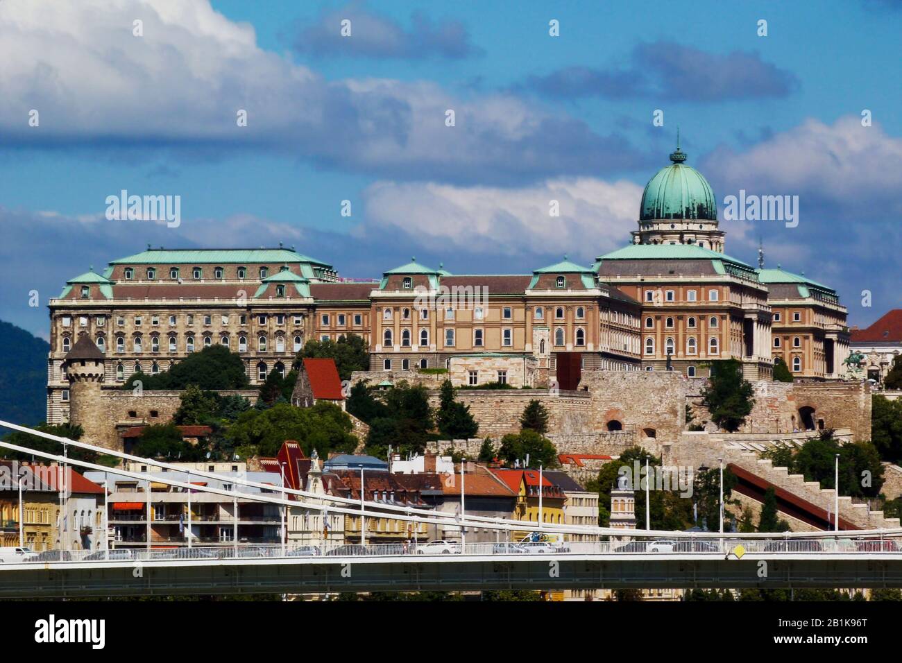 Panoramic view of Buda Castle in Budapest, Hungary. Popular tourist ...