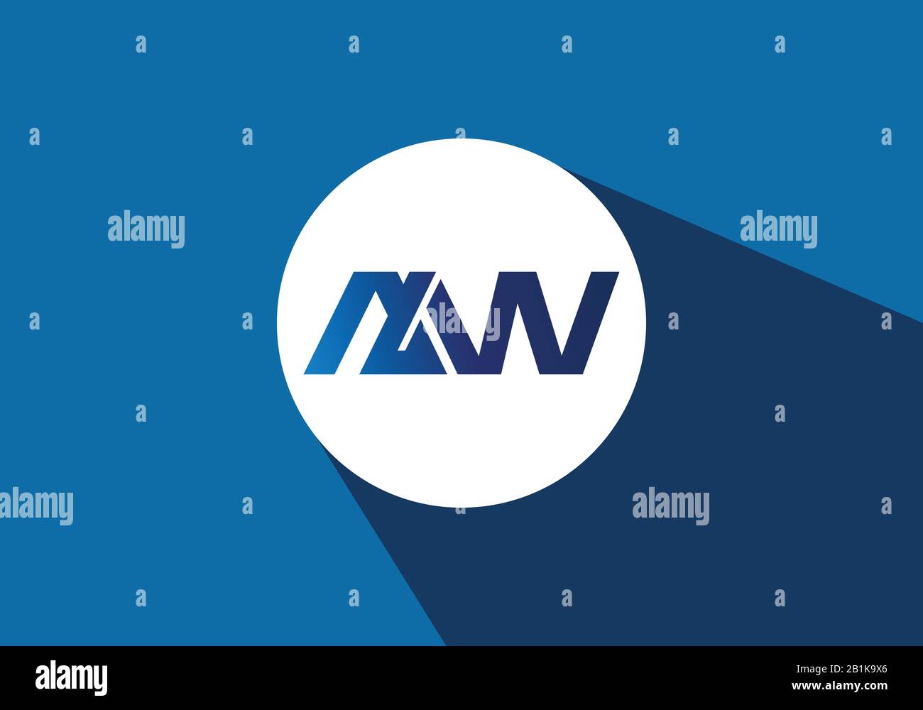 A W Initial letter logo design, Creative Modern Letters Vector Icon ...