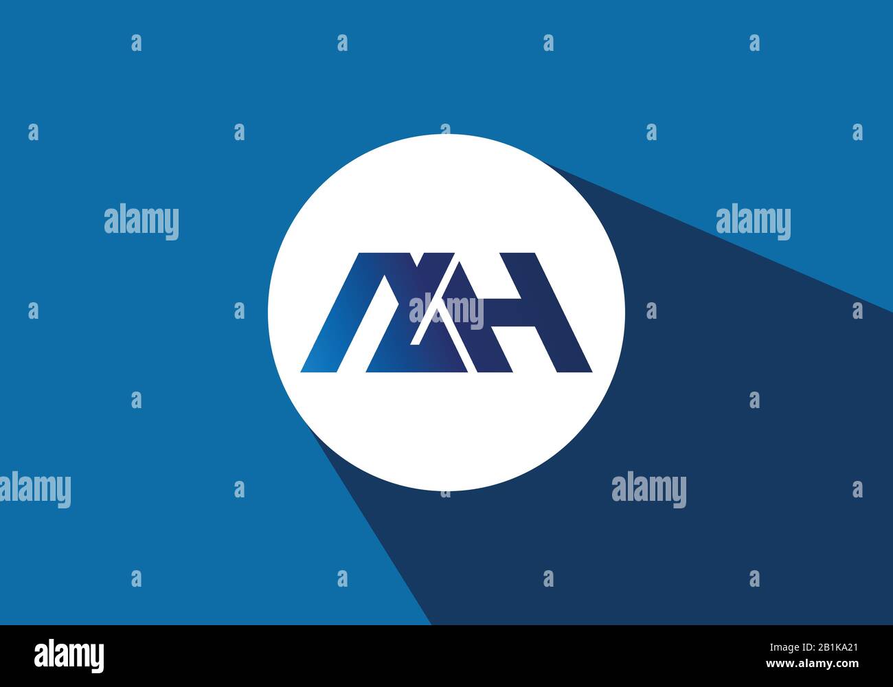 A H Initial letter logo design, Creative Modern Letters Vector Icon ...