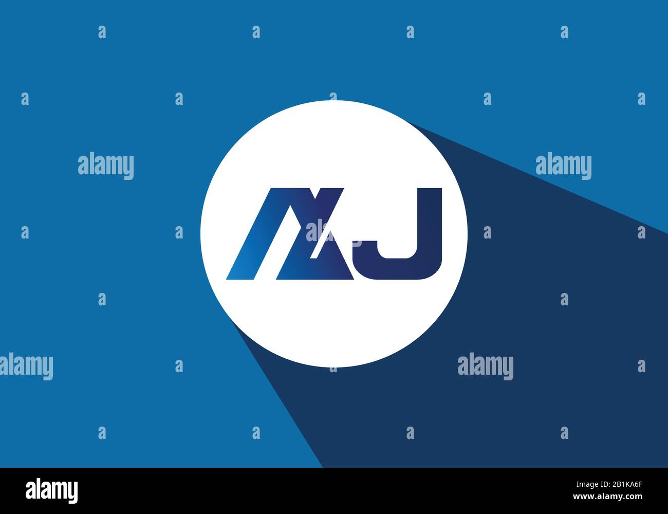 A J Initial letter logo design, Creative Modern Letters Vector Icon Logo Illustration. Stock Vector