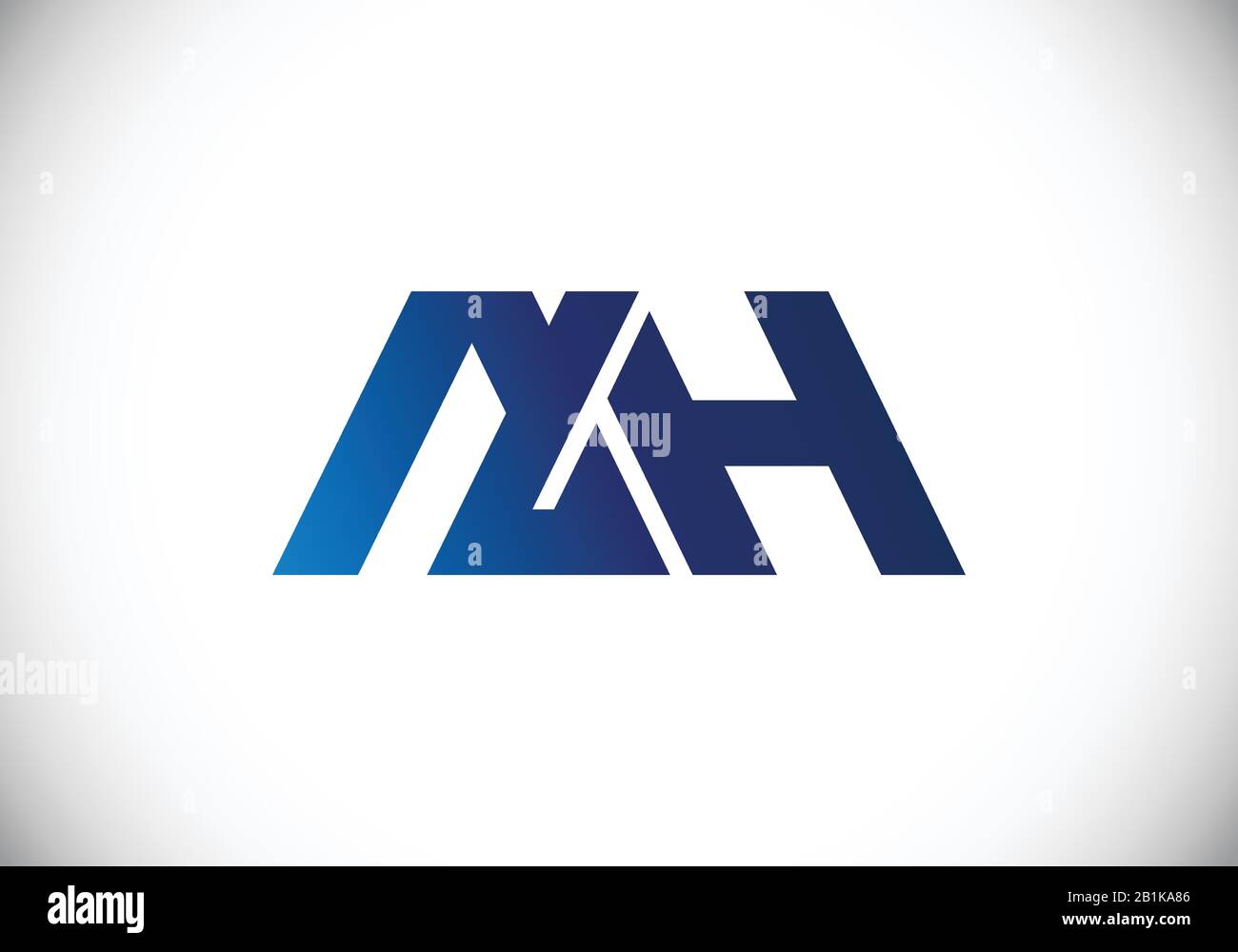 A H Initial letter logo design, Creative Modern Letters Vector Icon ...