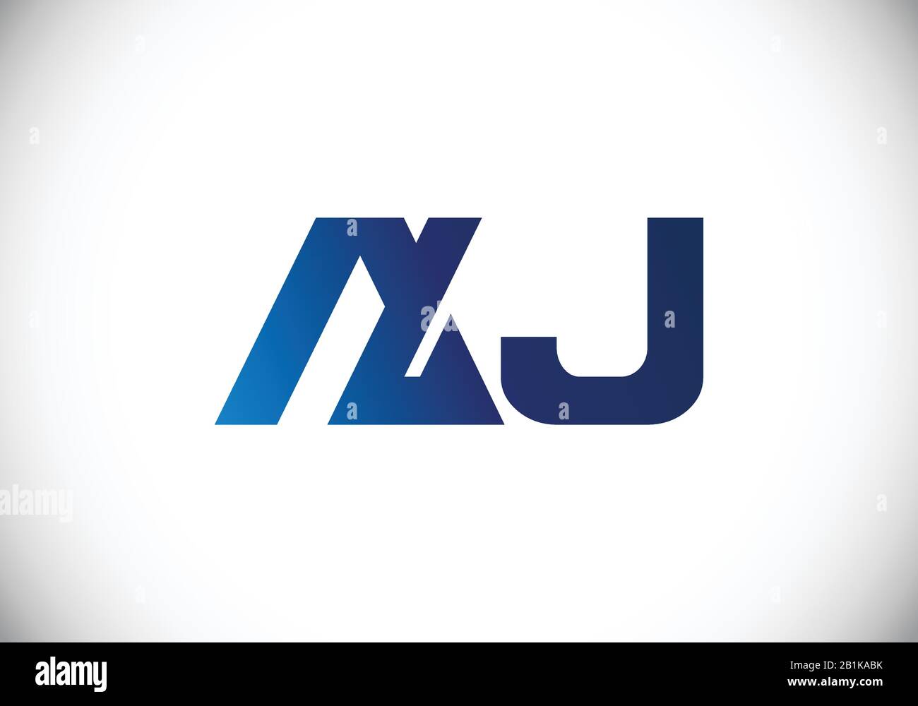 A J Initial letter logo design, Creative Modern Letters Vector Icon Logo Illustration. Stock Vector