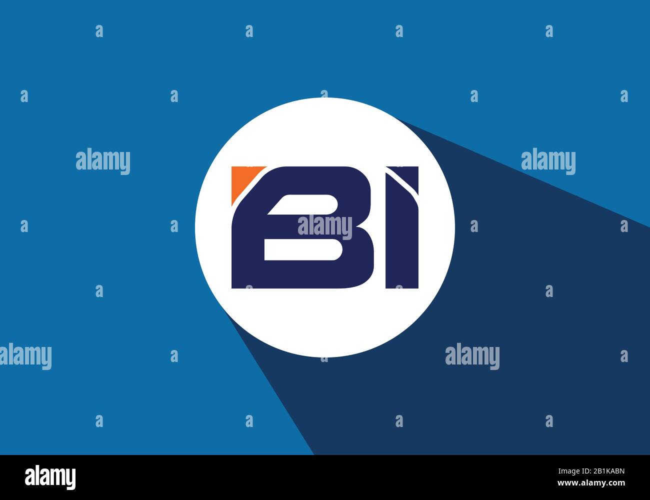 B I Initial letter logo design, Creative Modern Letters Vector Icon ...