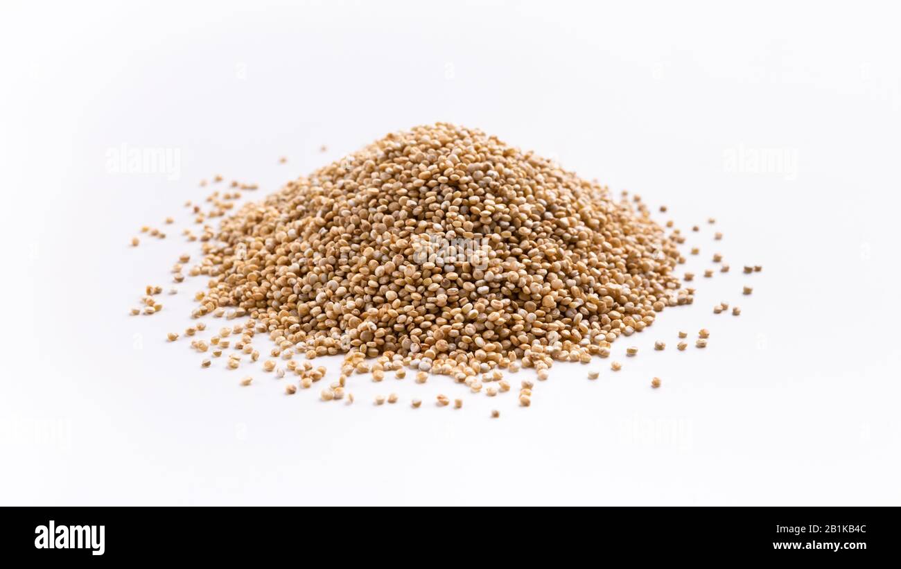 Rejection of gluten is quinoa on white background Stock Photo