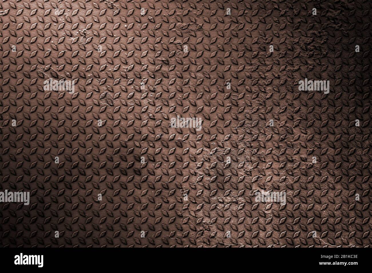 old and rust diamond plate. metal background and texture. 3d illustration design. Stock Photo