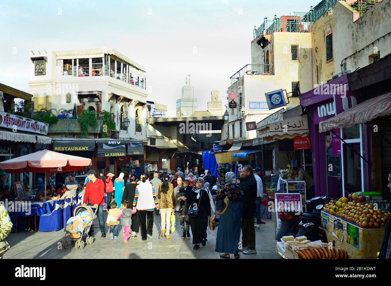 Fes, Morocco - November 20th 2014: unidentified crowd of people in ...