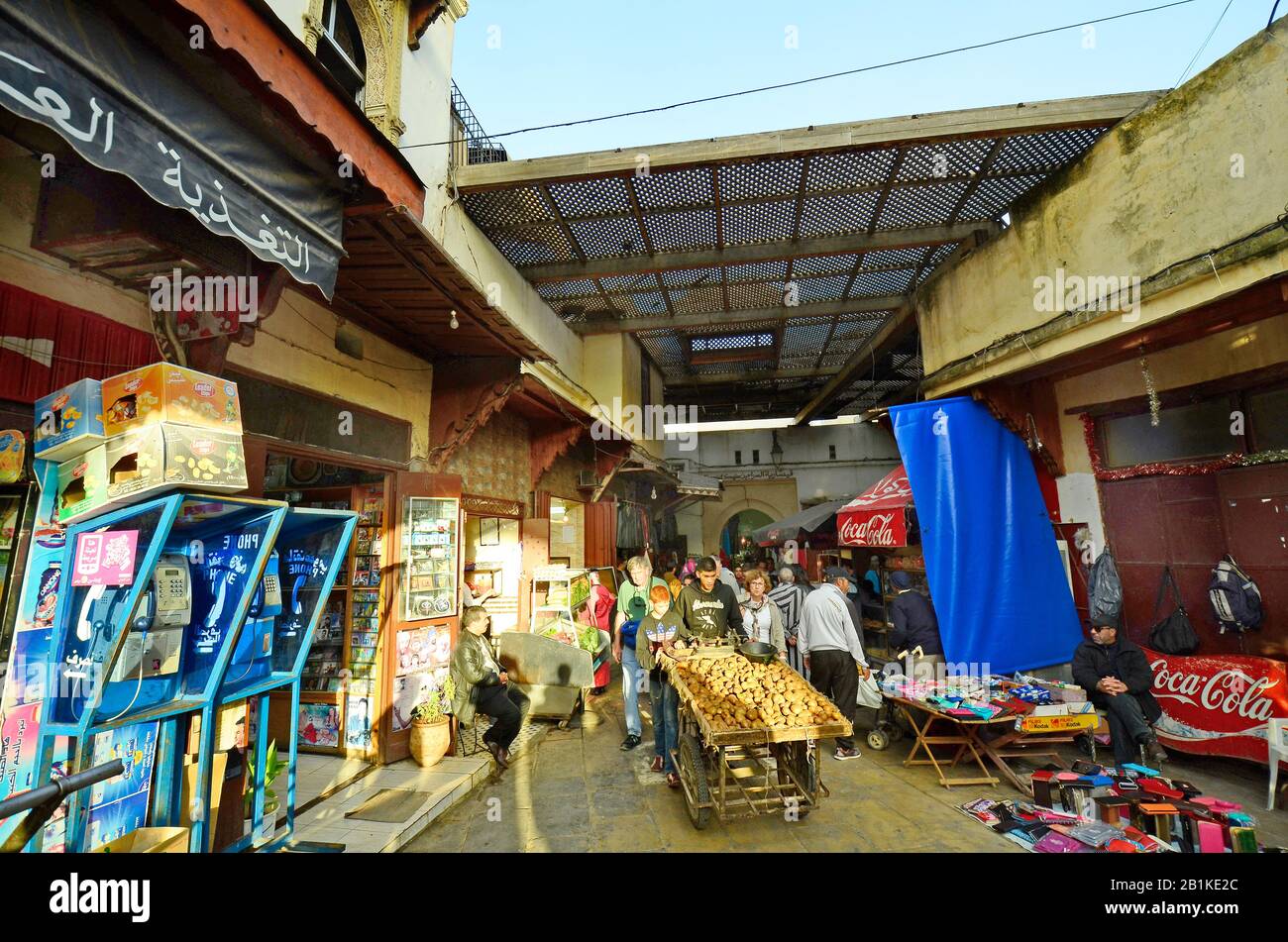 Fes, Morocco - November 20th 2014: unidentified people and street ...