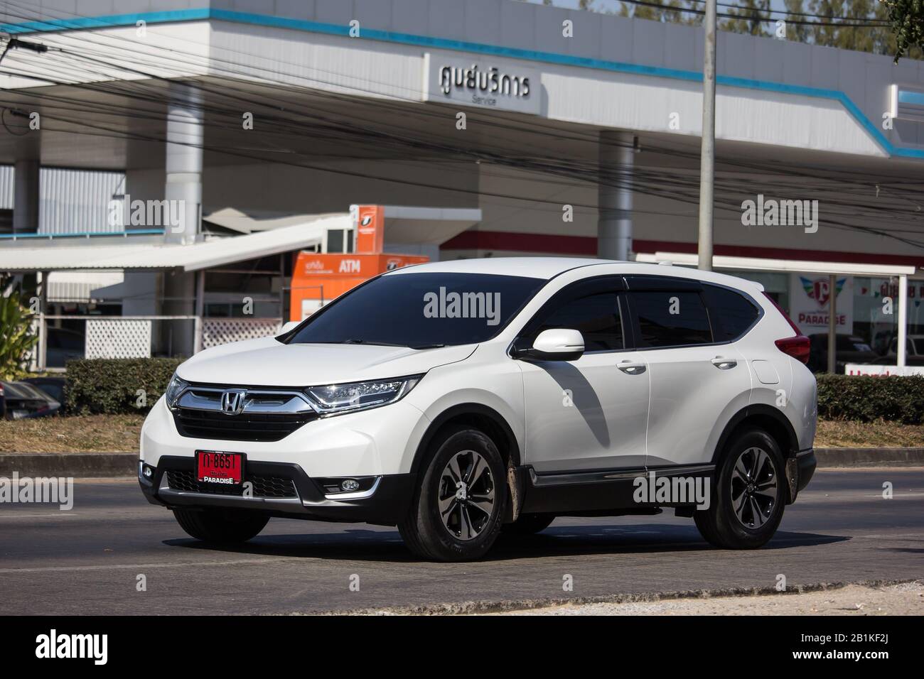 Hiangmai Thailand January 19 Private Car Honda Crv City Suv Car On Road No 1001 8 Km From Chiangmai City Stock Photo Alamy