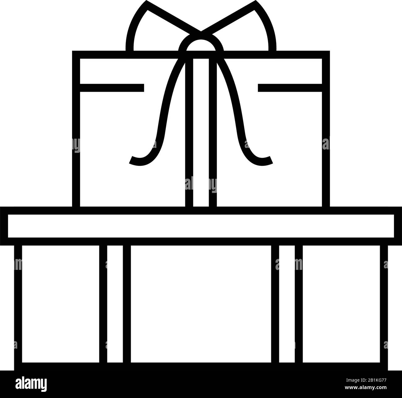 Gift boxes line icon, concept sign, outline vector illustration, linear ...