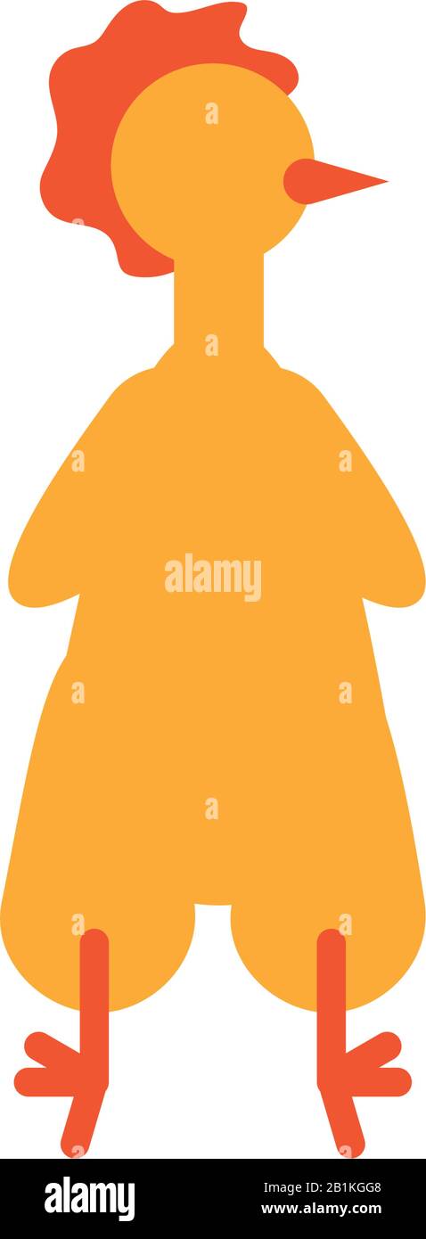 chicken costume over white background, flat style icon, vector