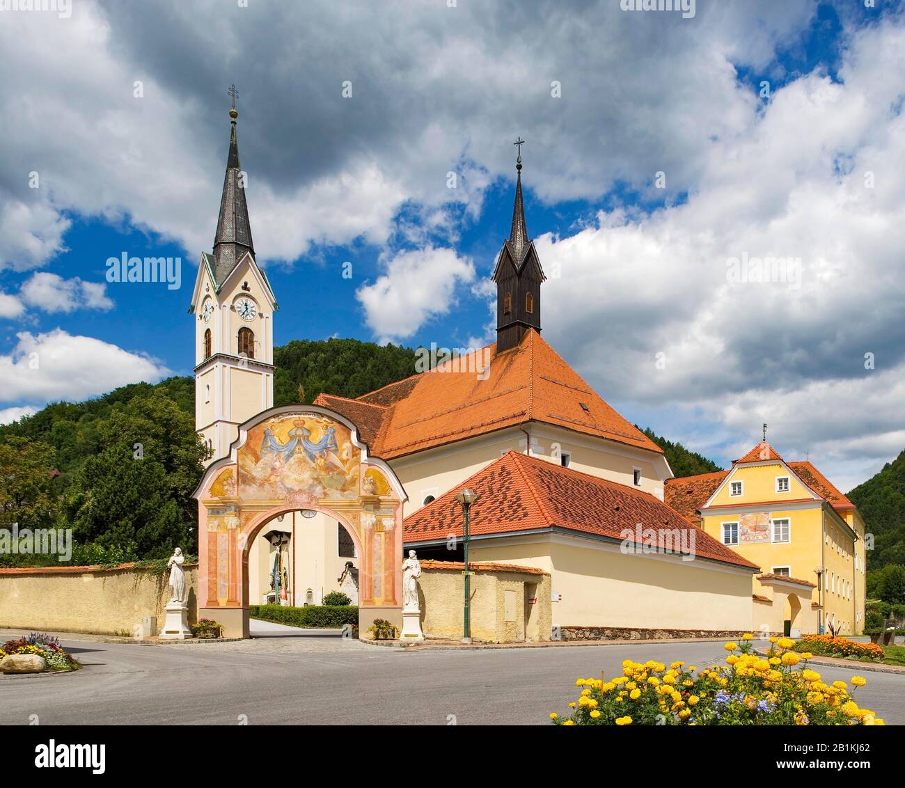 Pilgrimage site, church and monastery Maria Heimsuchung, Maria Lankowitz, Styria, Austria Stock Photo