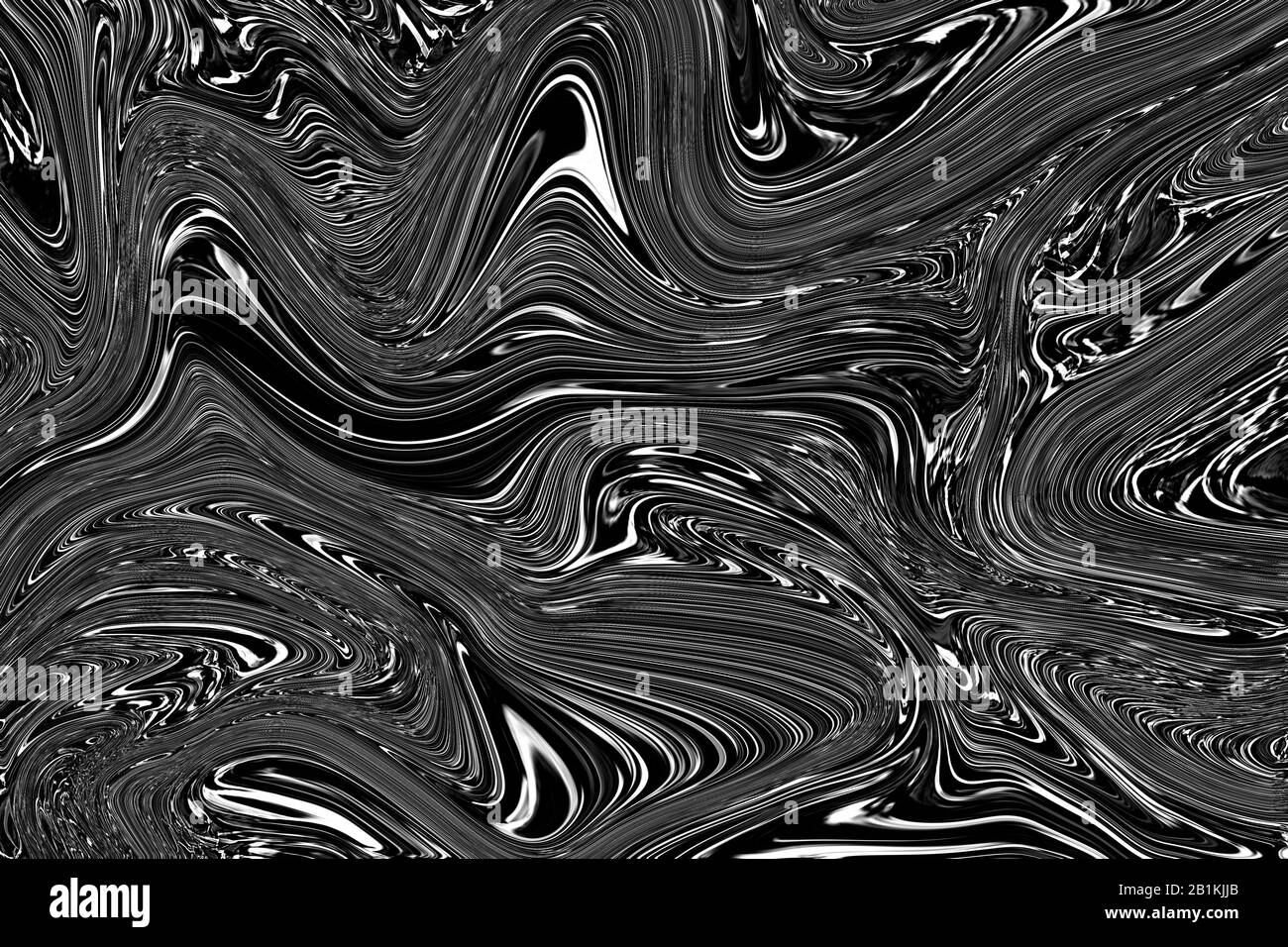 white and black liquid color. abstract background and texture. illustration design. Stock Photo