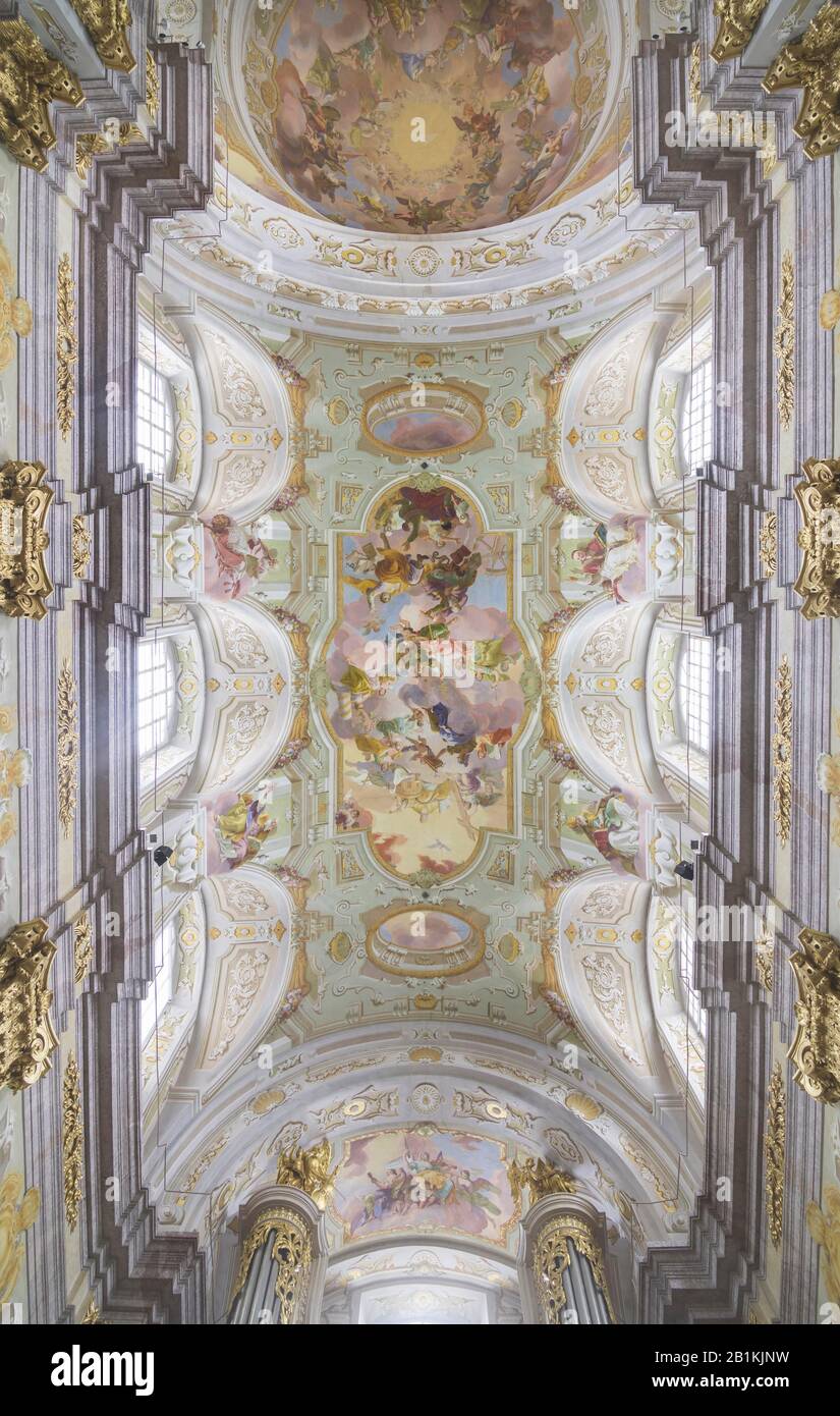 Ceiling painting pilgrimage church, Sonntagberg, Lower Austria, Austria Stock Photo