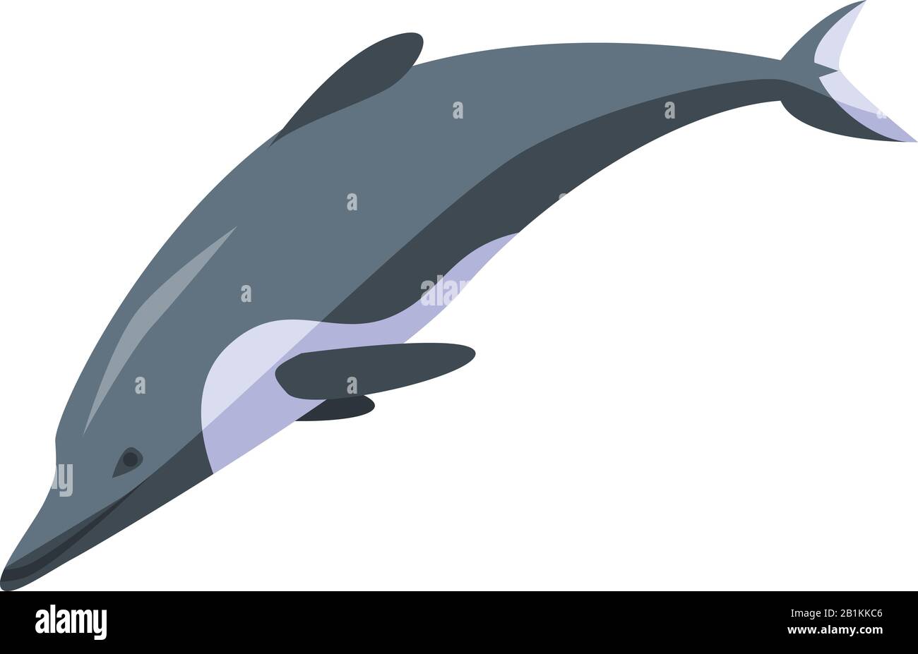 Dolphin fish icon, isometric style Stock Vector