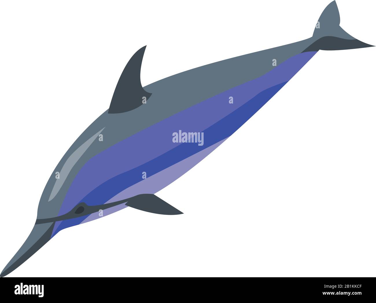 Dolphin jump icon, isometric style Stock Vector