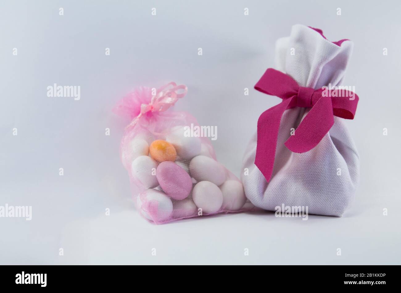 confetti bag with bow Stock Photo