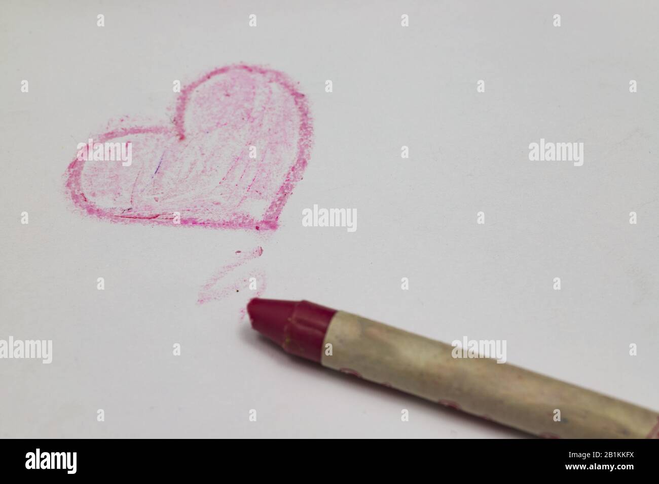 Red heart crayon hi-res stock photography and images - Alamy