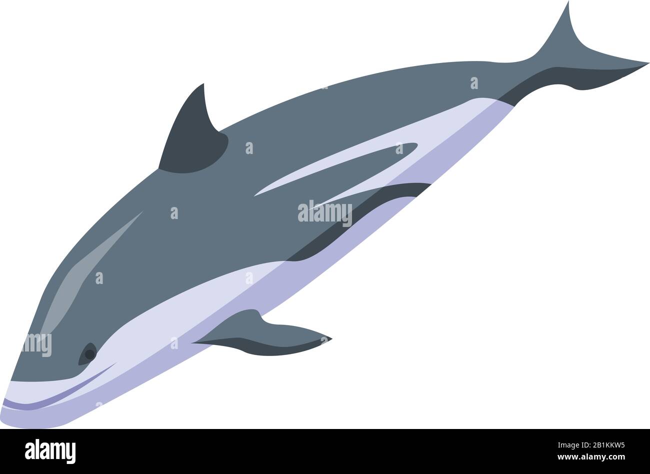 Nature dolphin icon, isometric style Stock Vector