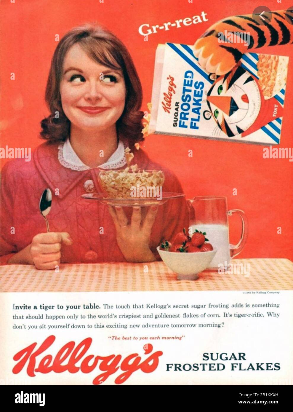 KELLOGS FROSTIES advert about 1955 Stock Photo