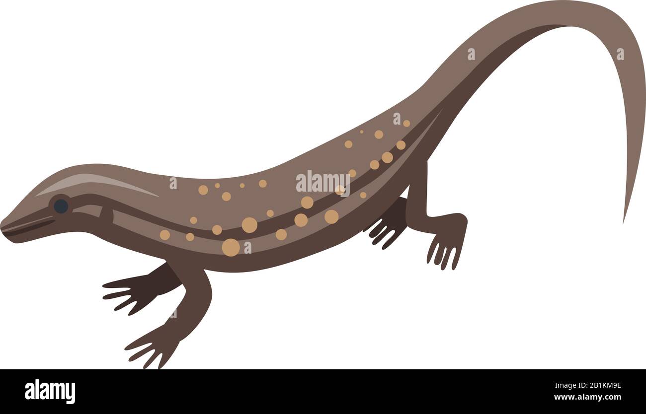 Ground lizard icon, isometric style Stock Vector