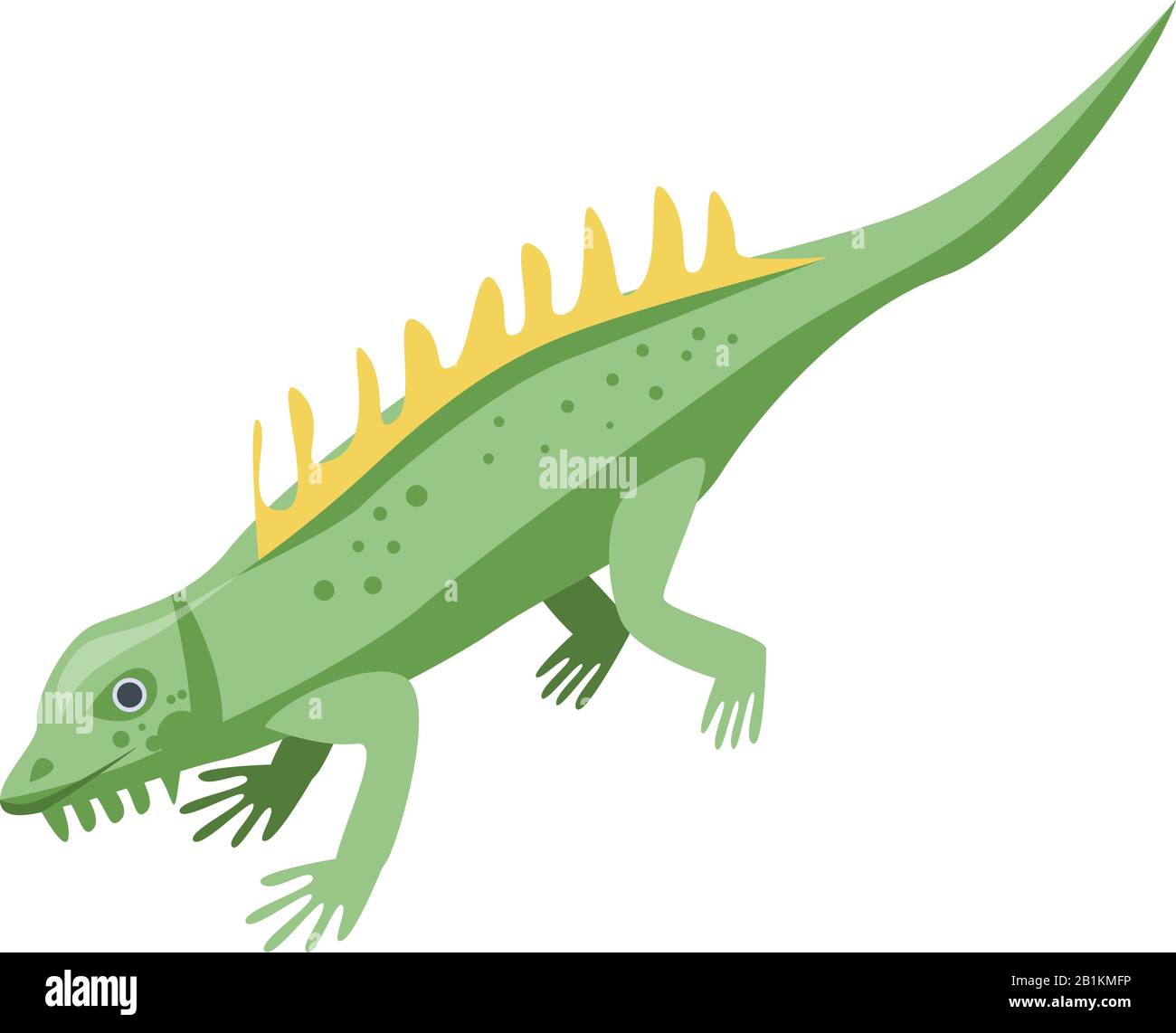 Dino lizard icon, isometric style Stock Vector