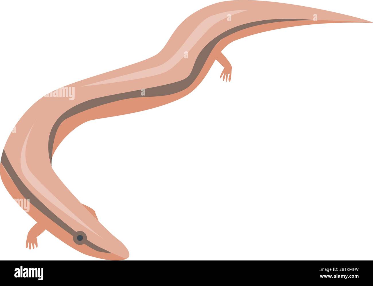 Snake long lizard icon, isometric style Stock Vector
