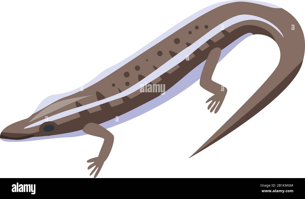 Forest lizard icon, isometric style Stock Vector