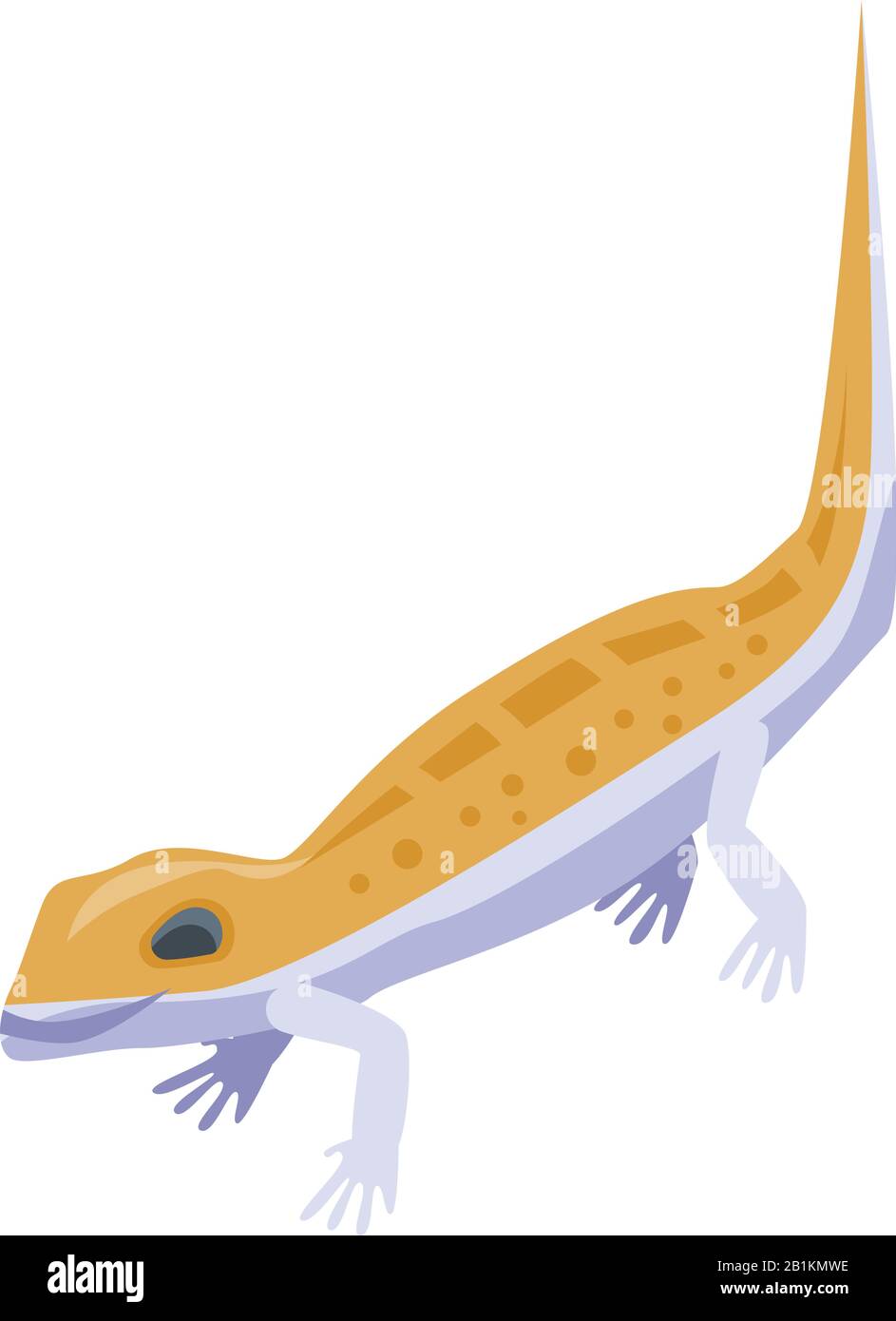 Cute orange reptile icon, isometric style Stock Vector