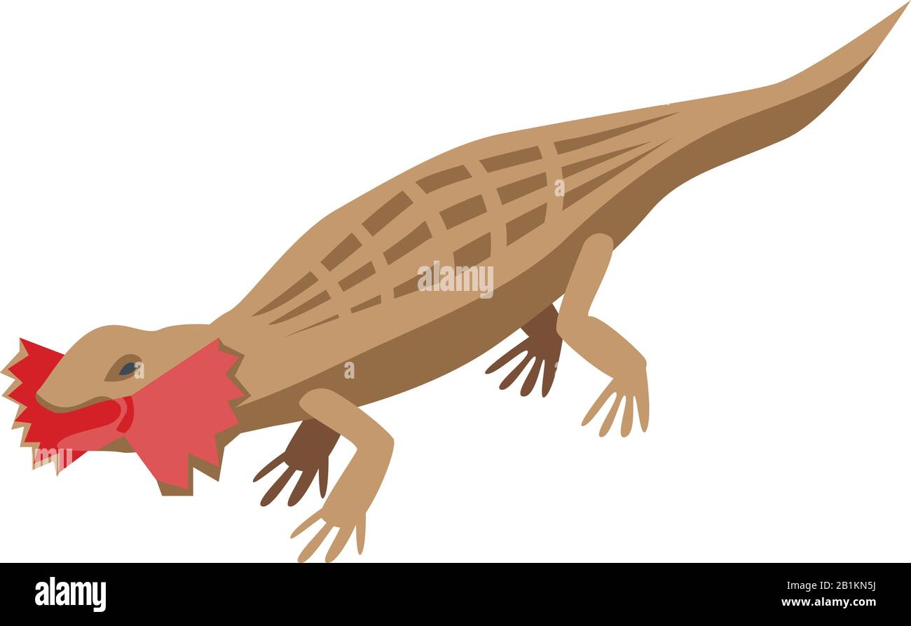 Amazon lizard icon, isometric style Stock Vector