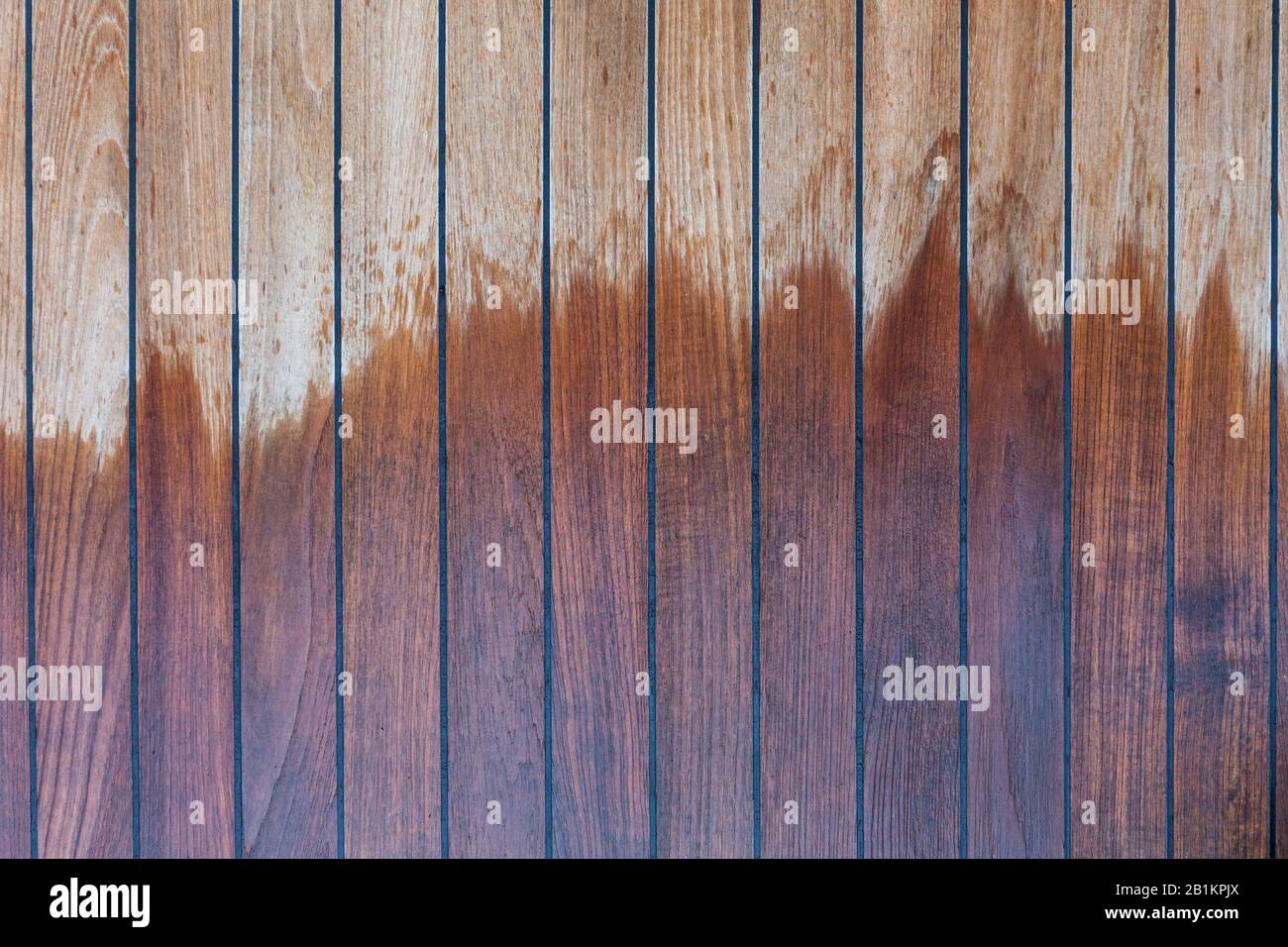 Wet Wooden Floor Plank Boards Patio Damage Stock Photo Alamy