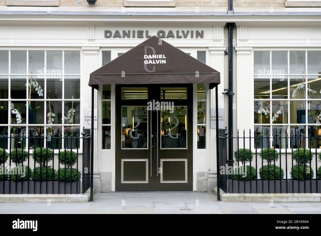 Daniel Galvin, hairdresser to HRH Princess Diana and other celebrities, George Street, London, England Stock Photo