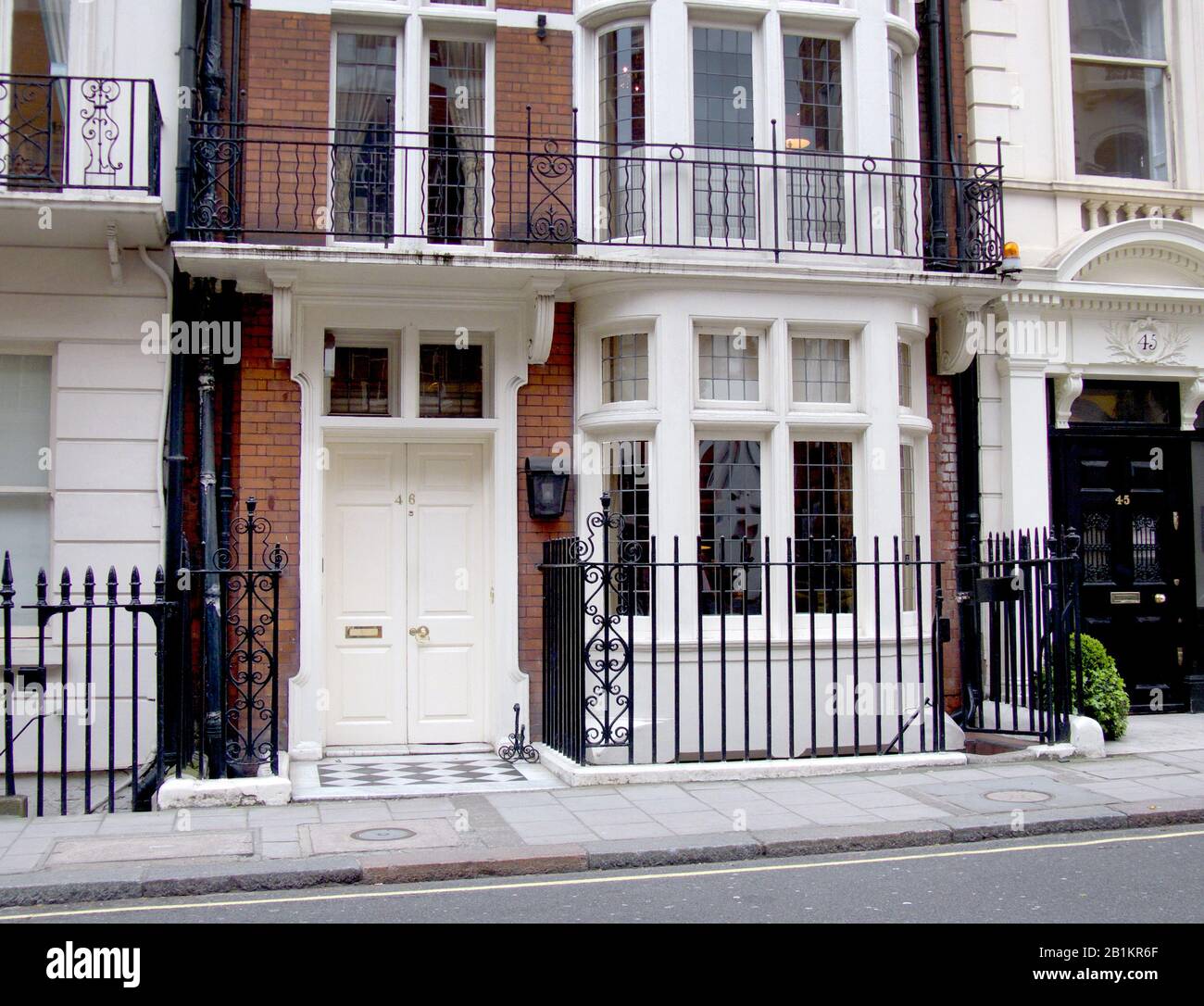 Mark's Club, 46 Charles St, Mayfair, London, England.A private members' club and restaurant