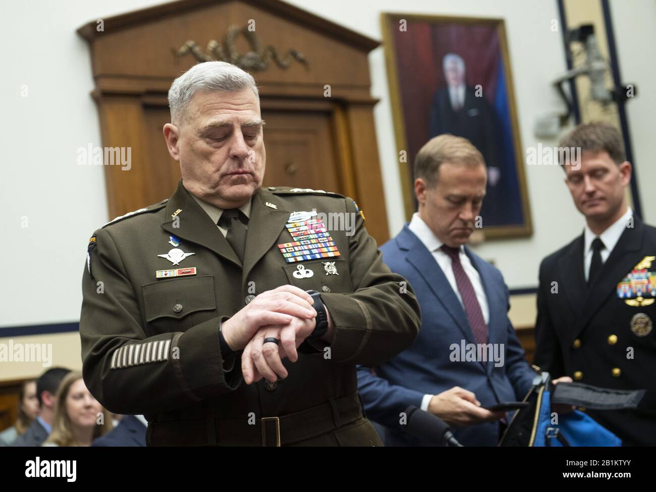 Chairman Of The Joint Chiefs Of Staff Mark Milley Waits On The Defense Department S Fy2021 Budget Request During A House Armed Services Committee Hearing On Capitol Hill In Washington D C On Wednesday Chairman Of The Joint Chiefs Of Staff Mark Milley Waits On The Defense Department S Fy2021 Budget Request During A House Armed Services Committee Hearing On Capitol Hill In Washington D C On Wednesday
