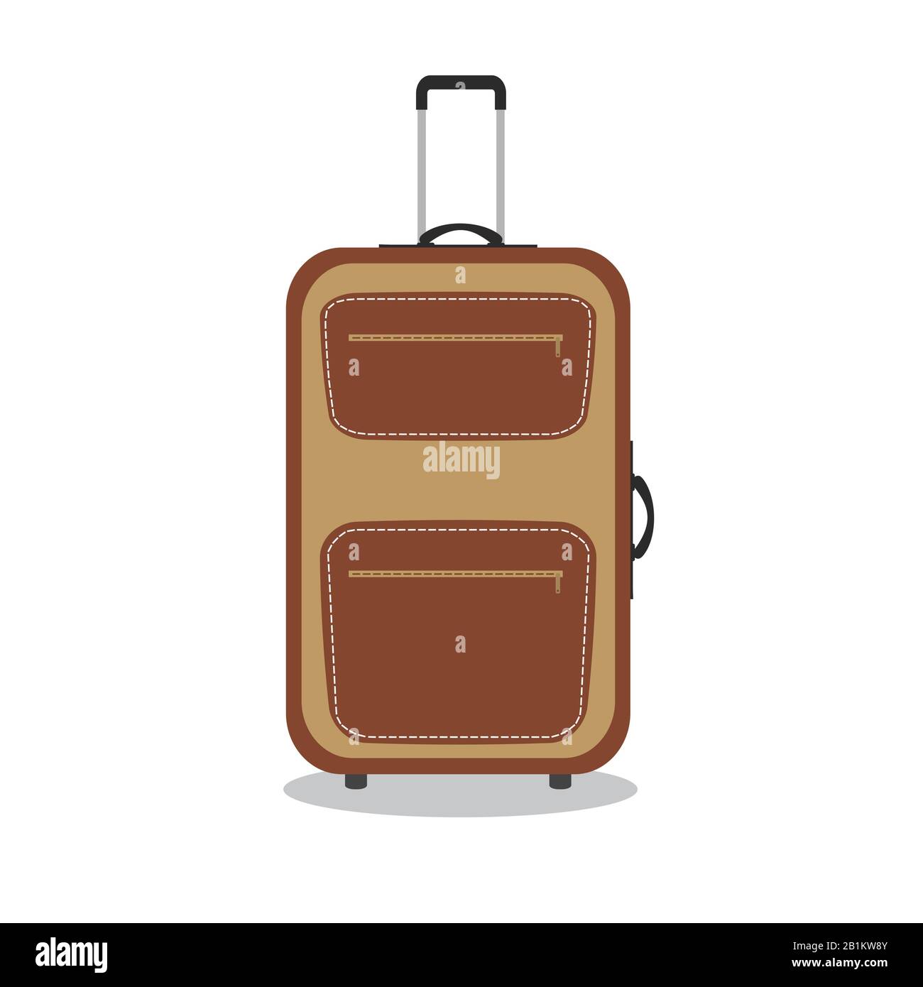 Cartoon modern suitcase,isolated on white background,vector illustration. Stock Vector