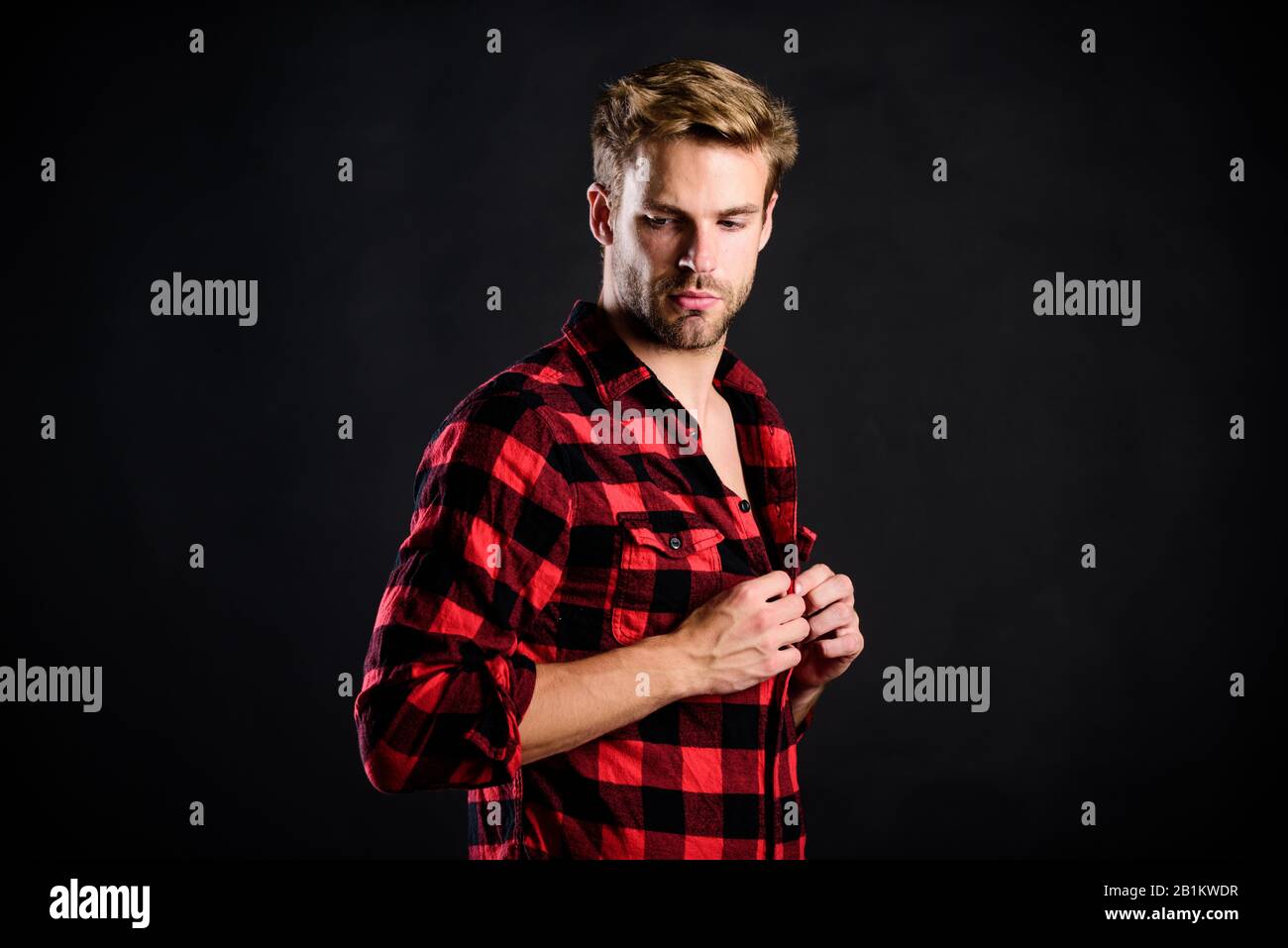 Hipster Black Background Exhibit Masculine Traits Standards Of Manliness Or Masculinity Manliness Concept Barbershop And Beauty Salon Meaning Of Modern Manliness Handsome Well Groomed Man Stock Photo Alamy