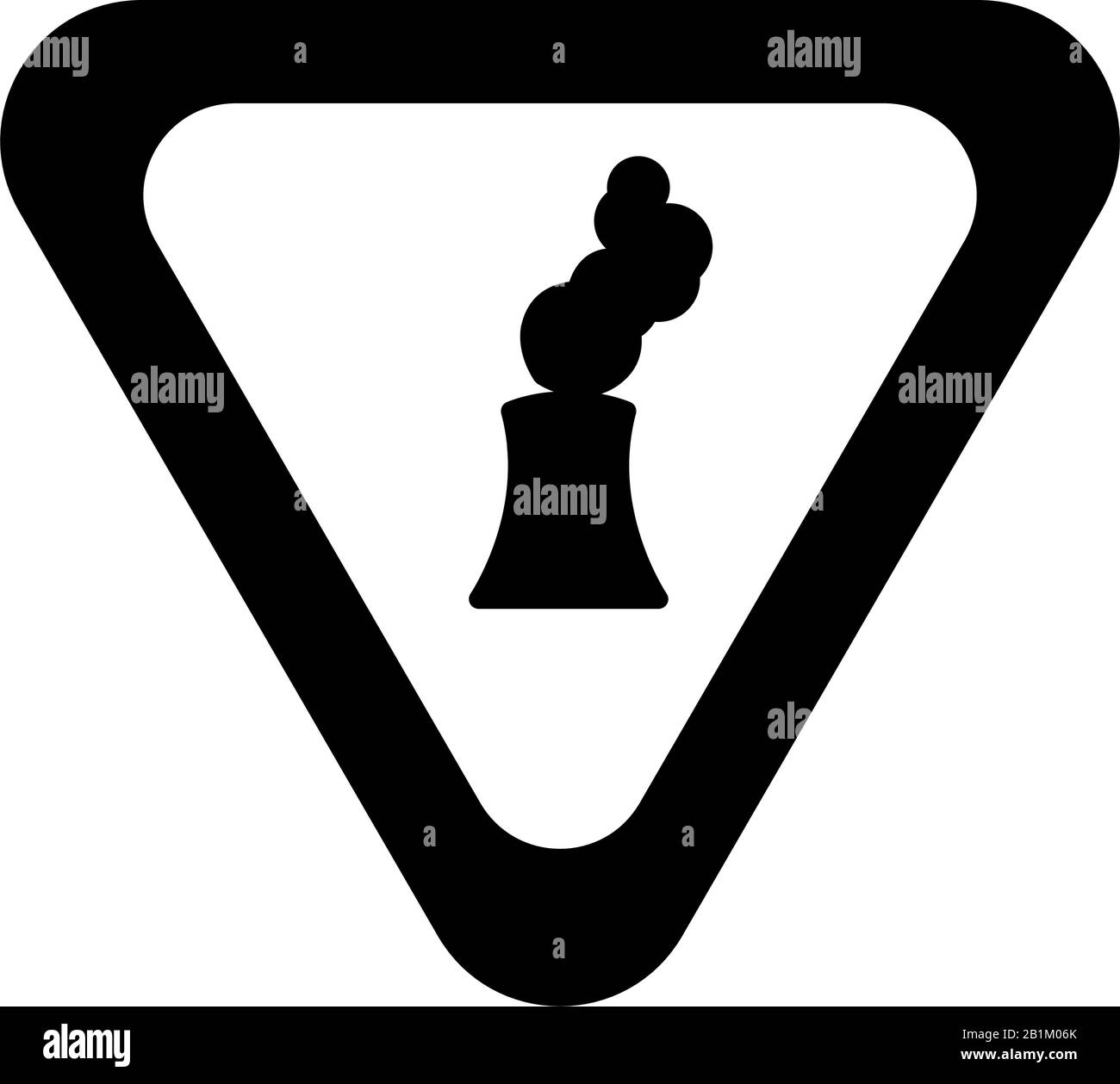 pollution warning sign, radioactive contamination vector illustration ...