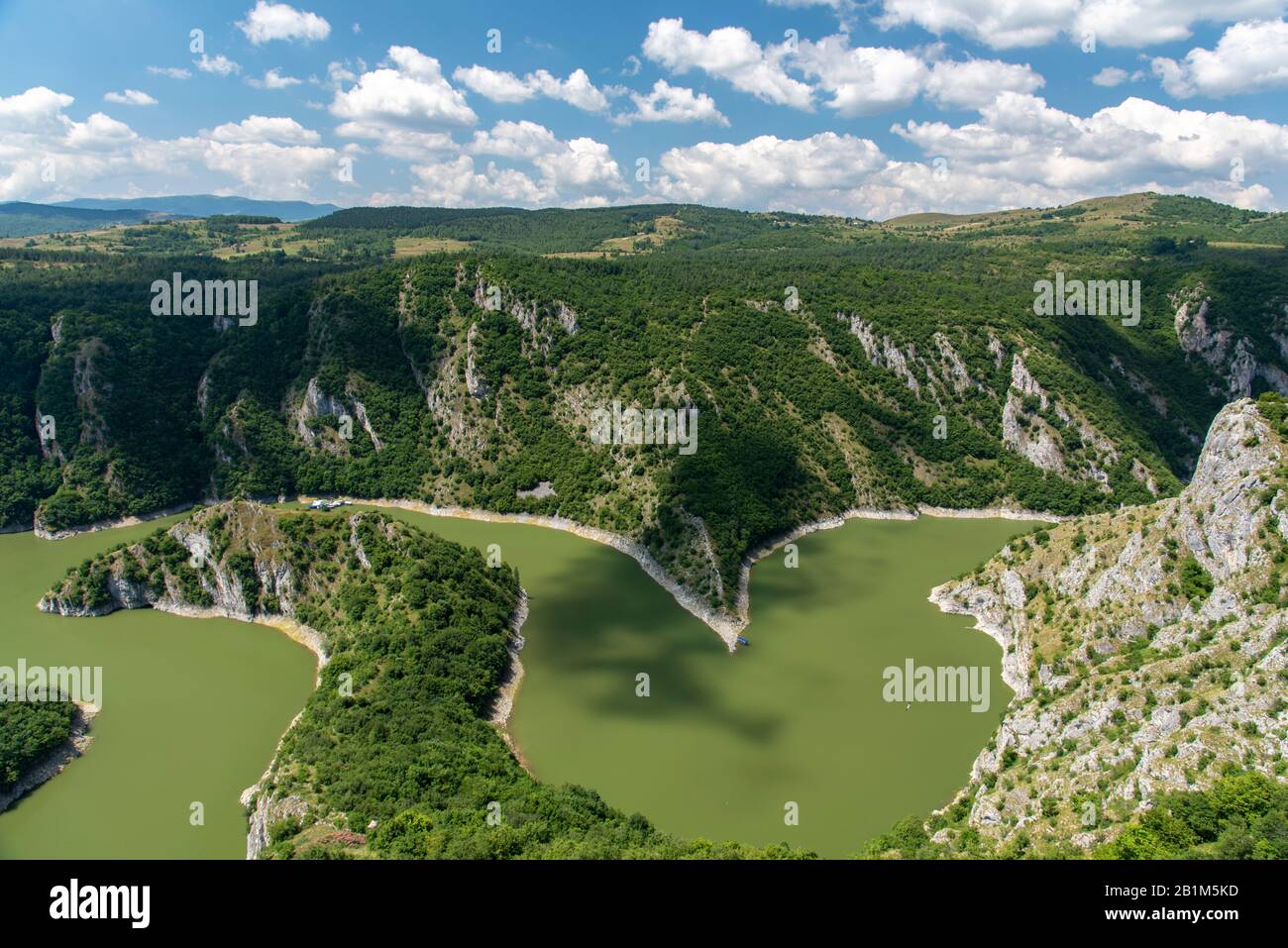 Canyon Of Uvac River With Meanders Nature Reserve Uvac, Serbia Photo - Alamy