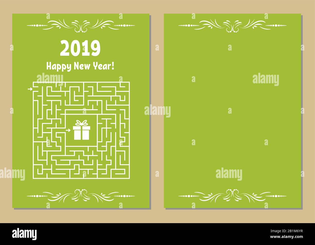 Color Christmas Greeting Card With A Square Maze Find The Right Path To The Gift Game For Kids Puzzle For Children Maze Conundrum Vector Illustra Stock Vector Image Art Alamy
