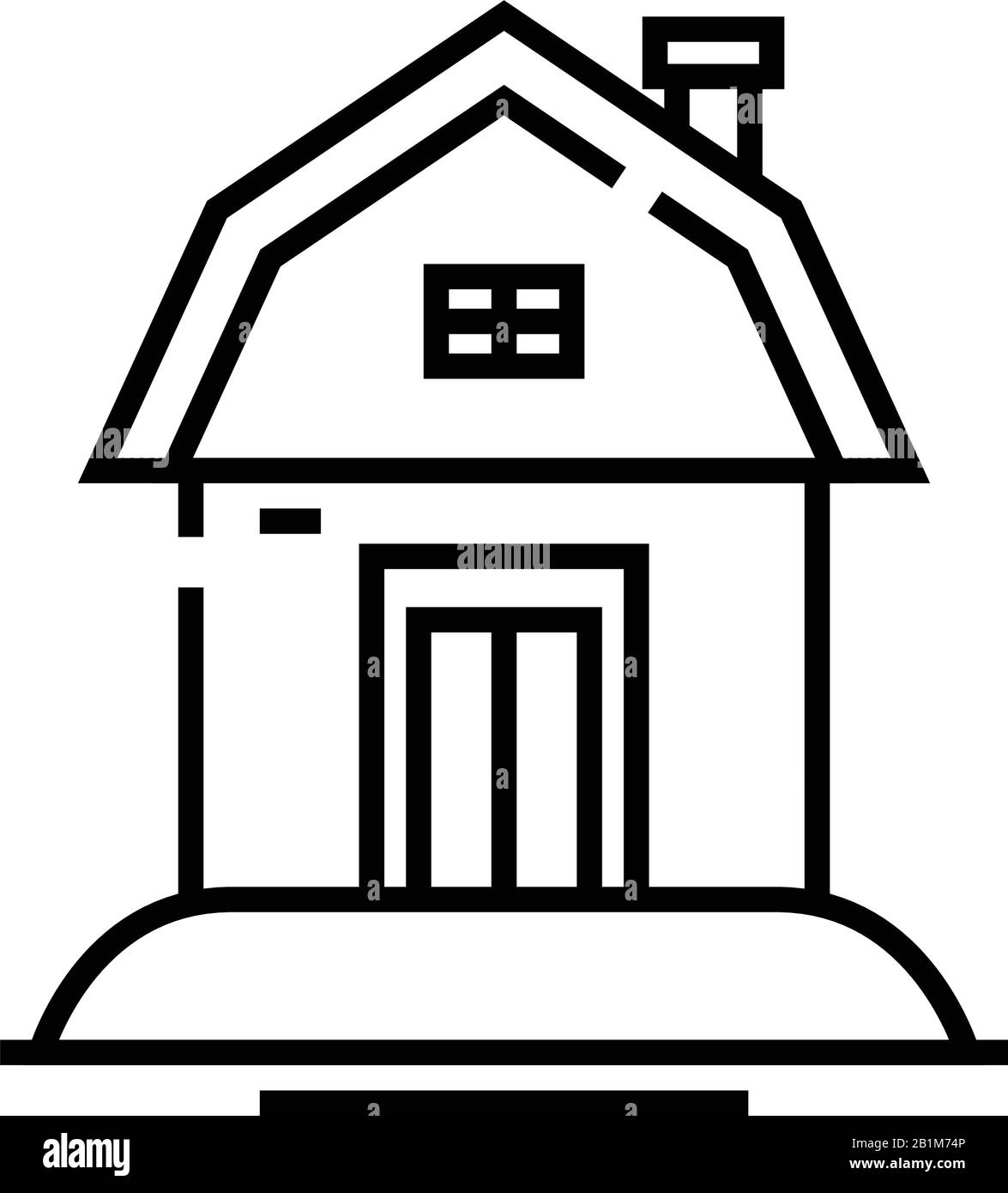 House line icon, concept sign, outline vector illustration, linear ...