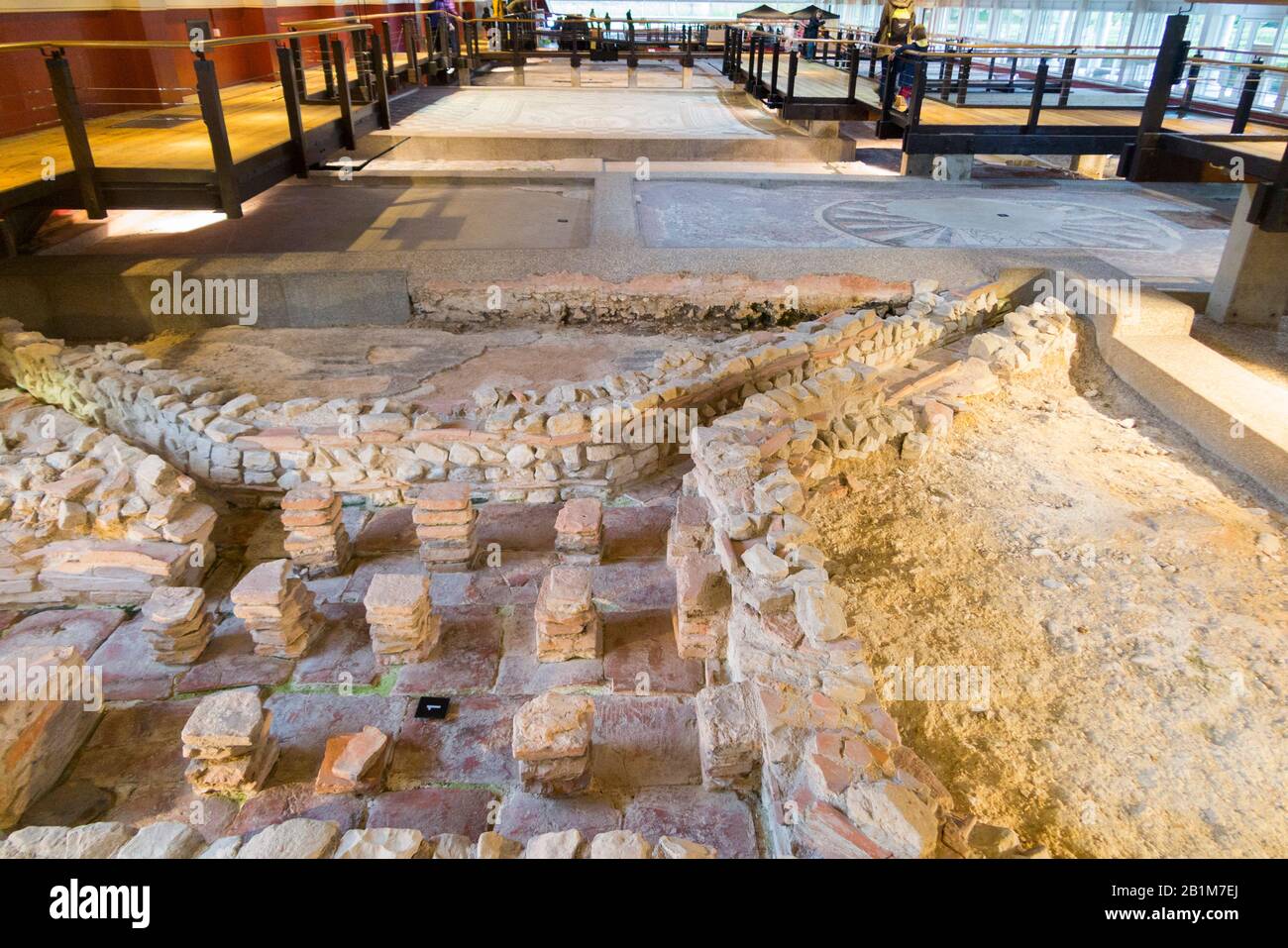 Roman Hypocaust Under floor Heating System At Fishbourne Roman Palace Roman Hypocaust Under floor Heating System At Fishbourne Roman Palace