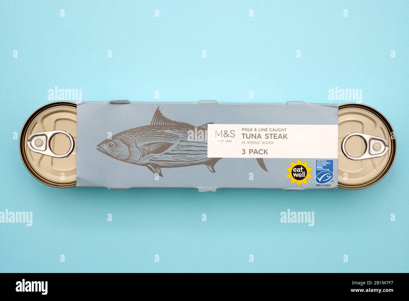M&S pole and line caught tuna steak Stock Photo Alamy