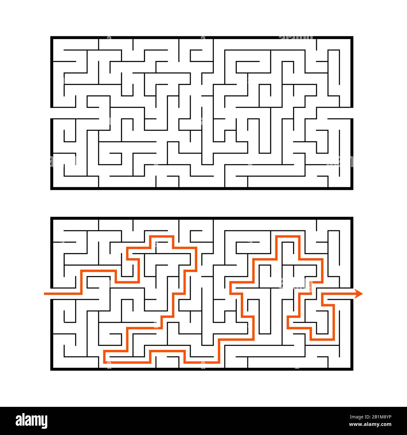 Abstract rectangular maze. Game for kids. Puzzle for children ...