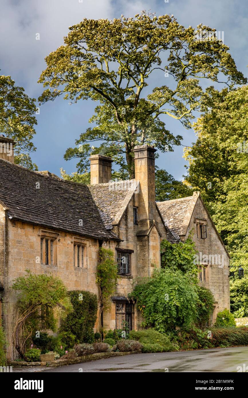 Large home in Cotswold town of Stanton, Gloucestershire, England, UK Stock Photo