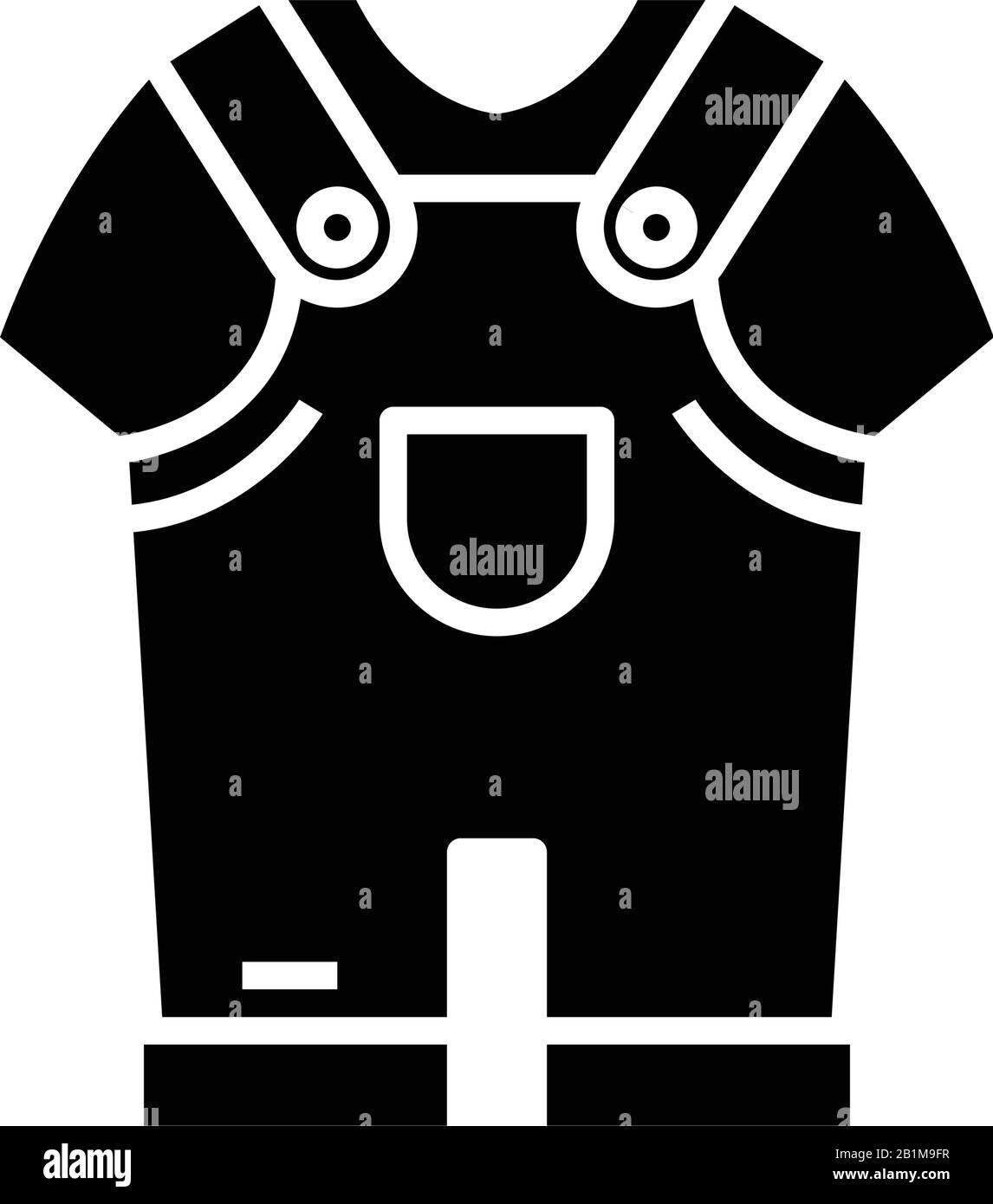Boys clothes black icon, concept illustration, vector flat symbol, glyph sign. Stock Vector