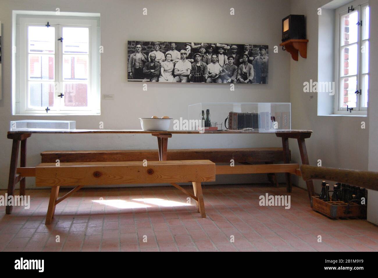 the break room of a former brick factory. Today Industry museum Stock Photo