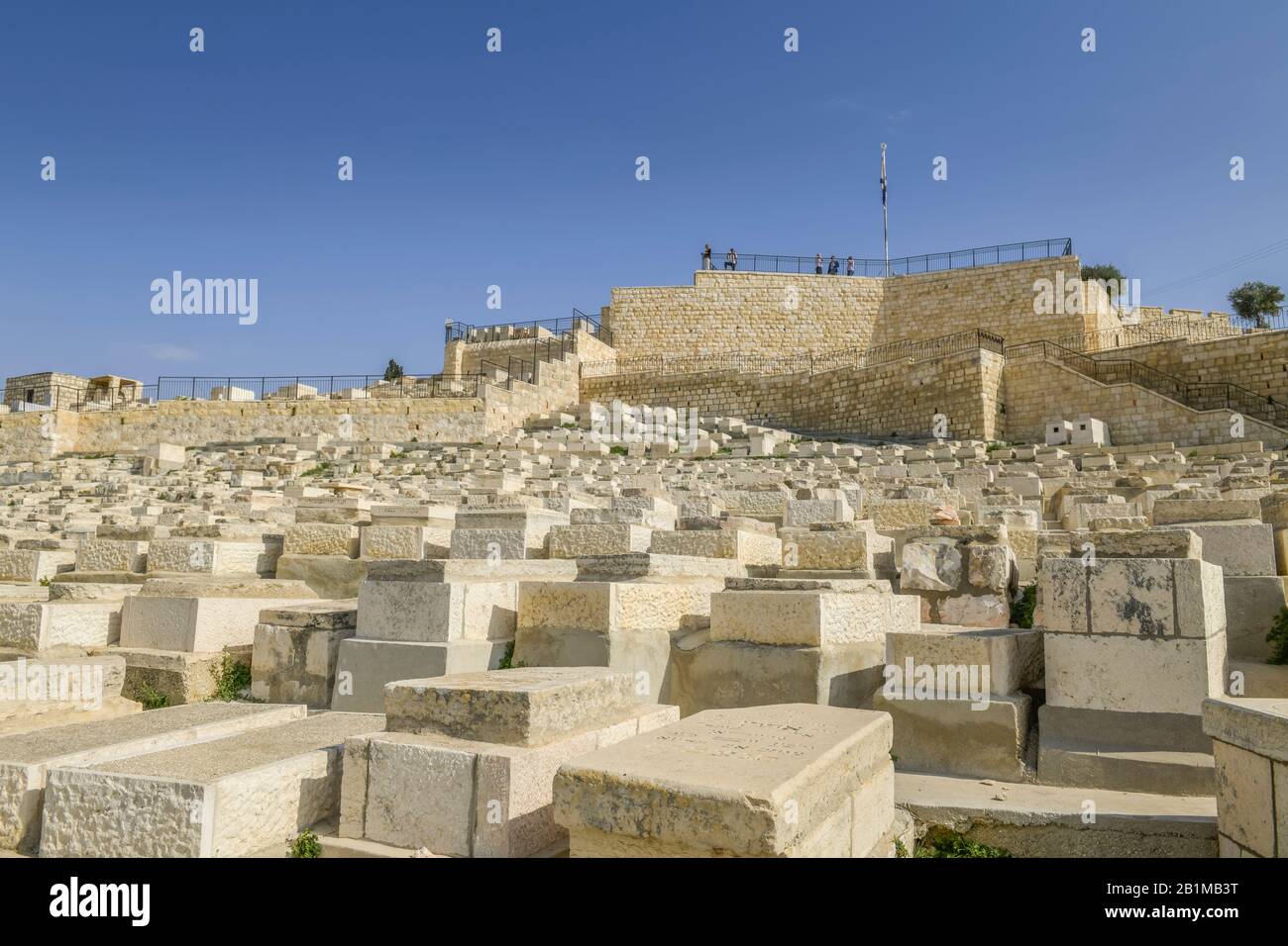 Jüdischer Friedhof auf dem Ölberg, Jerusalem, Israel Stock Photo