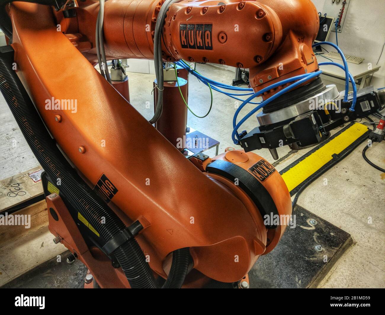 Cobots designed to share workspace with humans Stock Photo