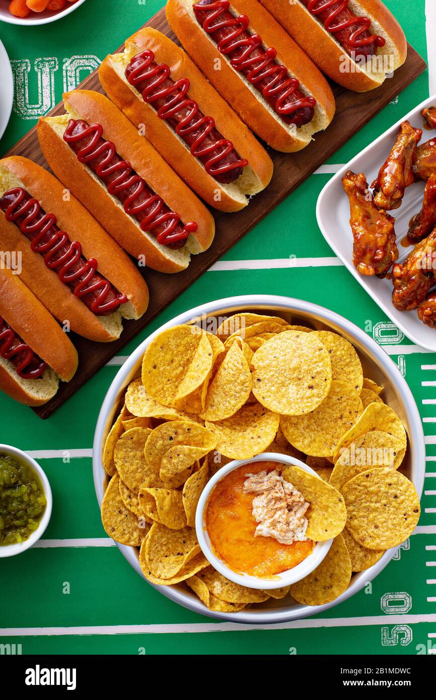 Buffalo chicken dip and chips Stock Photo Alamy