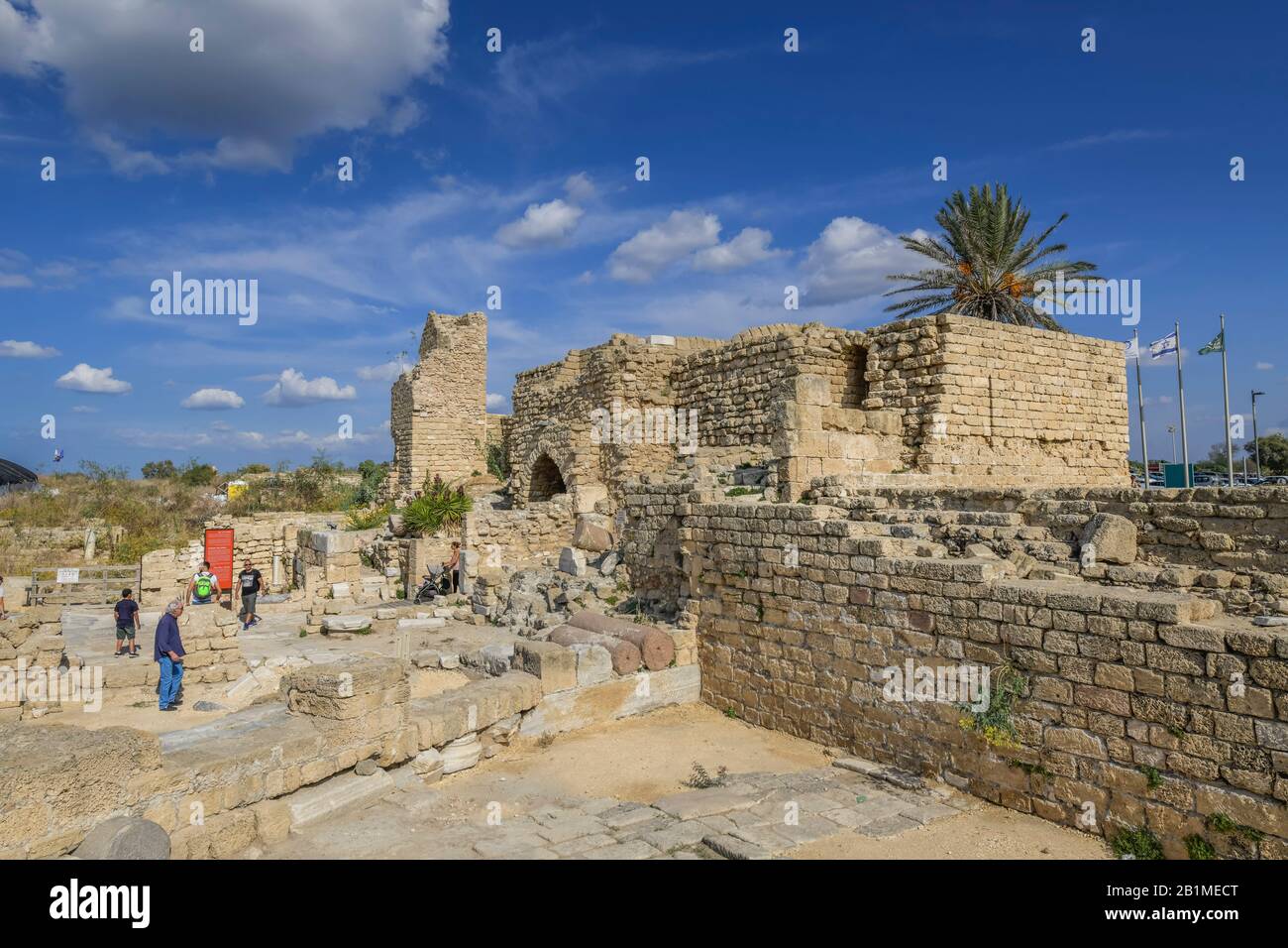 Stadttor der Kreuzfahrer, Ausgrabungsstätte Caesarea, Israel Stock Photo