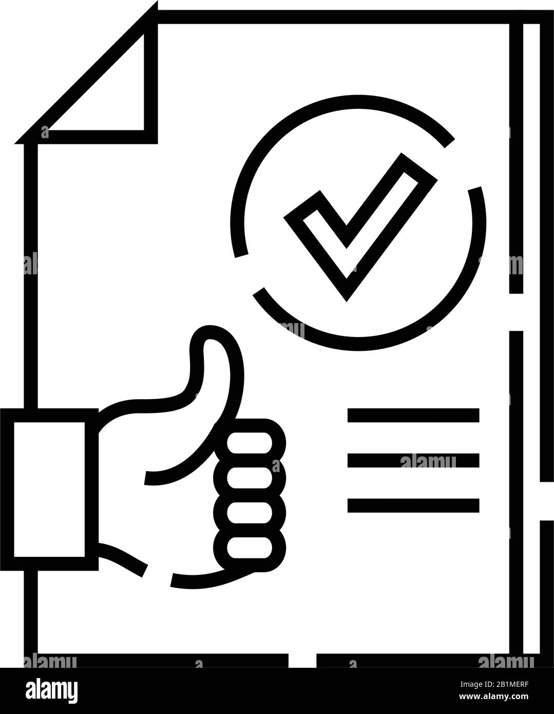 Good mark line icon, concept sign, outline vector illustration, linear